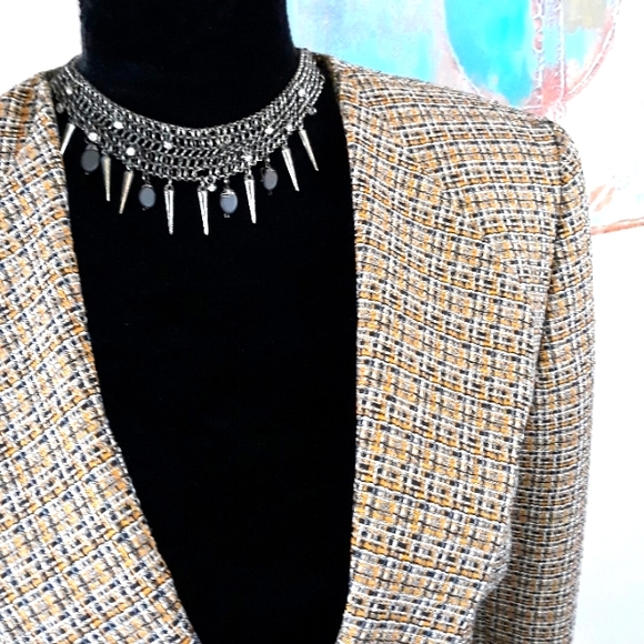 Kasper/ Single Button Front/Tweed Blazer - Picture 7 of 16